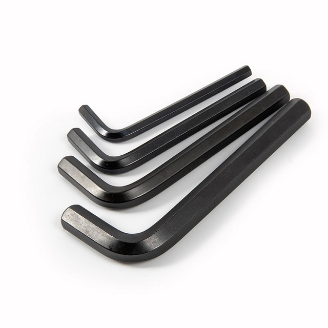 Black oxide imperial Allen wrench tool made from carbon steel for inch size workshop maintenance