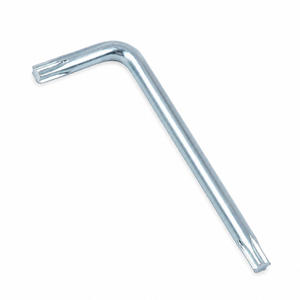 Zinc plated Torx L key wrench with carbon steel body and standard or security tip option