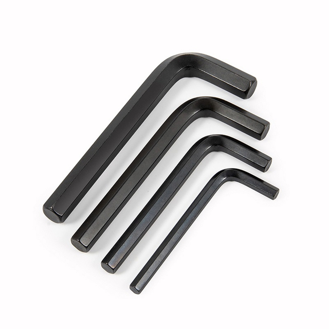 DIN911 black oxide long reach Allen wrench made from carbon steel for 1.5mm to 8mm metric repair