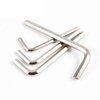 Nickel plated imperial long arm Allen wrench made from carbon steel for inch size fasteners