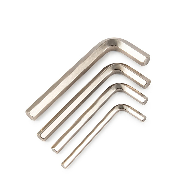 Nickel plated imperial long arm Allen wrench made from carbon steel for inch size fasteners