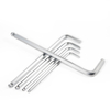 Matte finish ultra reach ball end Allen wrench with 1.5mm to 32mm size range for deep machinery access