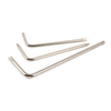 Nickel plated security Torx L key wrench with center hole star tip