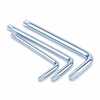Zinc plated Torx L key wrench with carbon steel body and standard or security tip option