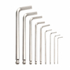 Nickel plated wide range ball end Allen wrench made from carbon steel with 1.5mm to 19mm size range