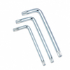 Zinc plated Torx L key wrench with carbon steel body and standard or security tip option