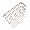 Nickel plated wide range ball end Allen wrench made from carbon steel with 1.5mm to 19mm size range
