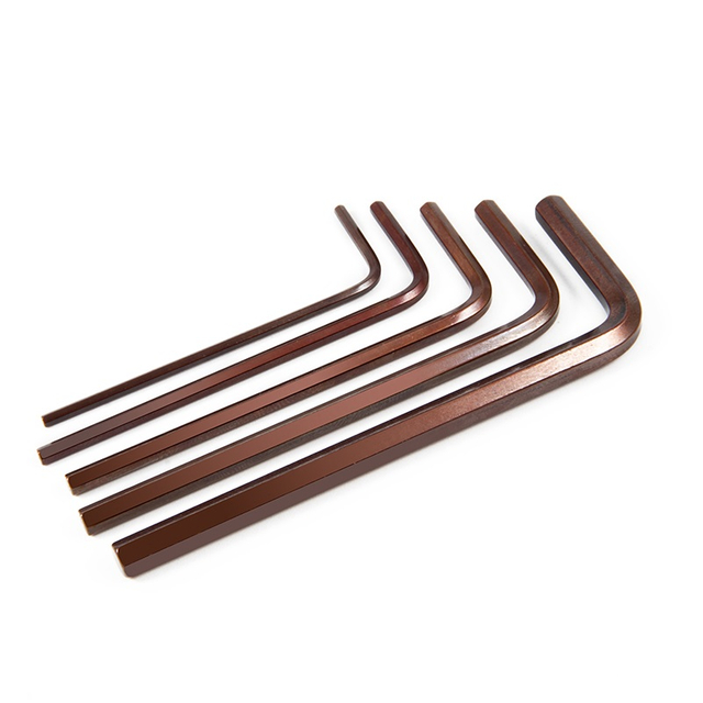 Antique bronze S2 precision Allen wrench for small metric fasteners and compact repair kits
