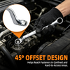 Double box end wrench with chrome plated forged steel body for professional repair tools
