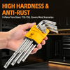 9 Piece Matte Torx Key Set Carbon Steel T10 to T50