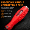 Dual head ergonomic voltage tester screwdriver model 8072 with red PP TPR handle and 40Cr steel rod