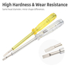 Dual color voltage detection screwdriver with clear and yellow AS handle versions