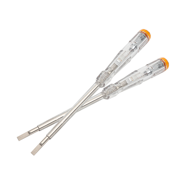 Slim transparent voltage test screwdriver model 1703 with 16mm handle and 40Cr probe