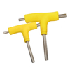 Adjustable dual size T handle hex wrench with nickel plated carbon steel shaft for two-size fastening