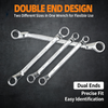 Double box end wrench with chrome plated forged steel body for professional repair tools