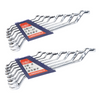 45 degree offset double box end wrench set with chrome plated finish