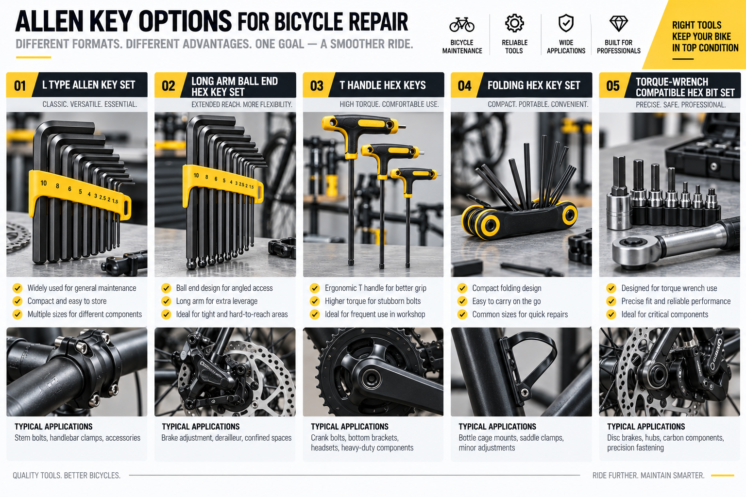 Allen Key Tool Formats for Bicycle Repair