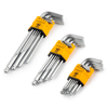 9-Piece Matte Ball End Hex Key Set Carbon Steel Short Medium Long L-Shape Allen Key Set