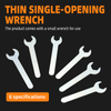 Ultra slim single open end wrench with zinc plated finish for narrow space maintenance