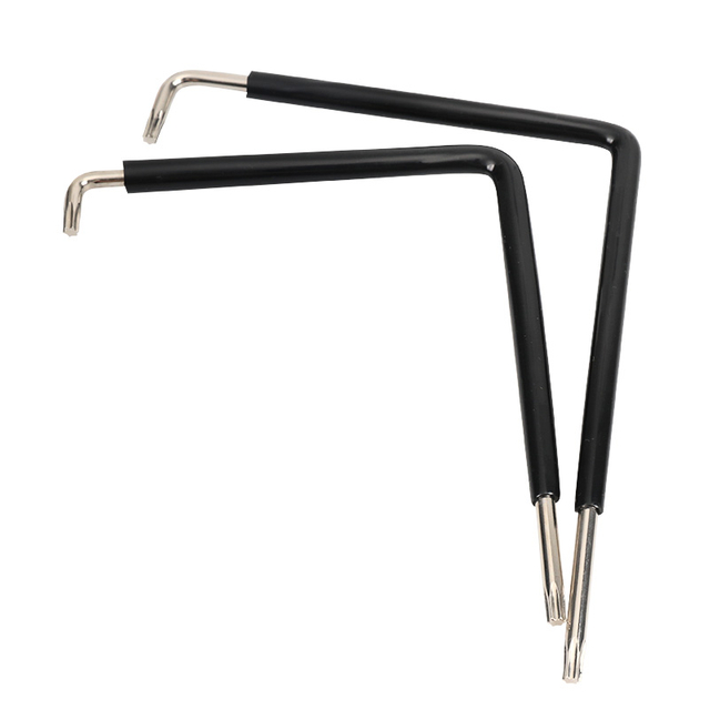 T15 extended L shape plastic handle Torx wrench with nickel plated head