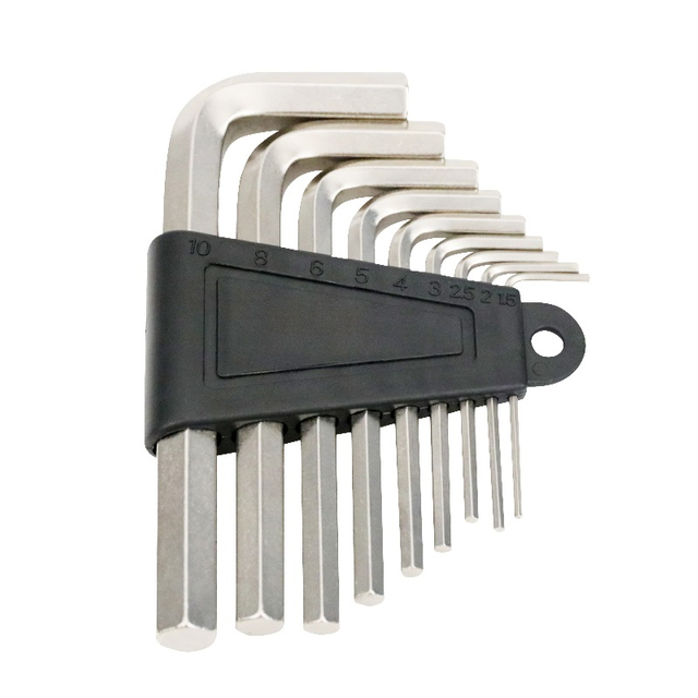 Professional Nickel Plated Flat End Hex Key Set Product Image