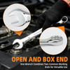 Professional chrome plated metric combination wrench set