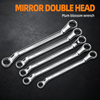 45 degree offset double box end wrench set with chrome plated finish