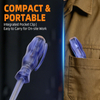 Lightweight straight head voltage tester screwdriver model H-01 with AS handle 40Cr steel rod and 14g body weight