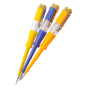 Compact neon circuit tester screwdriver with transparent AS insulated handle and 40Cr steel tip