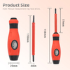 Removable double end voltage tester screwdriver with PP TPR soft grip handle and 40Cr steel bit