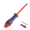 Soft grip voltage detection test screwdriver with PP TPR ergonomic handle and 40Cr probe