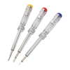 Pocket clip voltage test screwdriver with AS PP transparent handle 40Cr steel probe and 147mm compact body