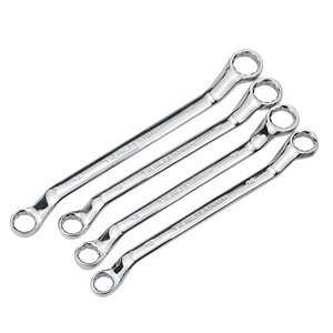 Double box end wrench with chrome plated forged steel body for professional repair tools