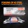 Chrome plated double open end wrench set 5.5-32mm