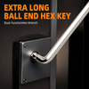 4mm extended L shape ball end hex wrench with nickel plated carbon steel finish