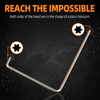 Extended L shape Torx hex wrench with nickel plated finish and special star pattern head