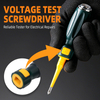 Insulated dual head voltage tester screwdriver model H-03 with yellow black AS handle and 40Cr steel rod