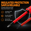 Dual head ergonomic voltage tester screwdriver model 8072 with red PP TPR handle and 40Cr steel rod