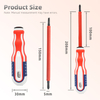 Dual function ergonomic voltage tester screwdriver NS-01L with PP TPR handle and double-end blade