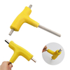 Adjustable dual size T handle hex wrench with nickel plated carbon steel shaft for two-size fastening