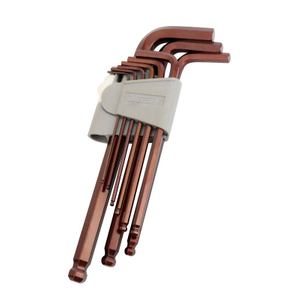 Antique Bronze Hex Key Set with Ball-End for Multi-Angle Access Product Image