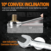 Combination wrench with chrome plated forged steel body and open box end design