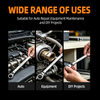 45 degree offset double box end wrench set with chrome plated finish