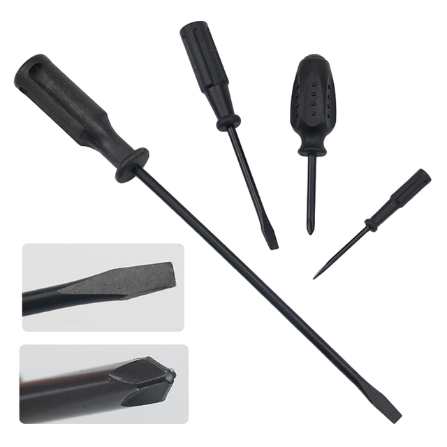 Ergonomic Black Grip Precision Screwdriver Product Image