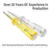 Standard transparent voltage tester screwdriver model 994 with AS handle and straight 40Cr steel tip