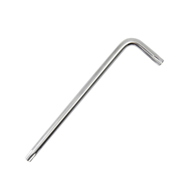 Matte finish precision security Torx wrench with L type body and low glare surface
