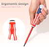 Dual function ergonomic voltage tester screwdriver NS-01L with PP TPR handle and double-end blade