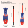 Soft grip voltage detection test screwdriver with PP TPR ergonomic handle and 40Cr probe