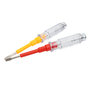 Professional transparent voltage test screwdriver model 999 with AS insulated handle and 40Cr probe