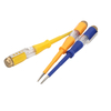 Compact neon circuit tester screwdriver with transparent AS insulated handle and 40Cr steel tip